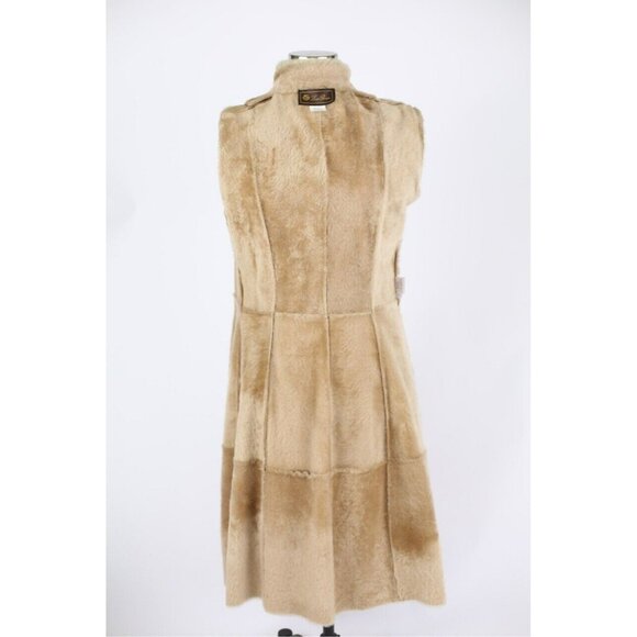 $6,500 Loro Piana Suede Shearling- Fur Lined Overcoat Size 46 Brown NEW - Picture 5 of 7